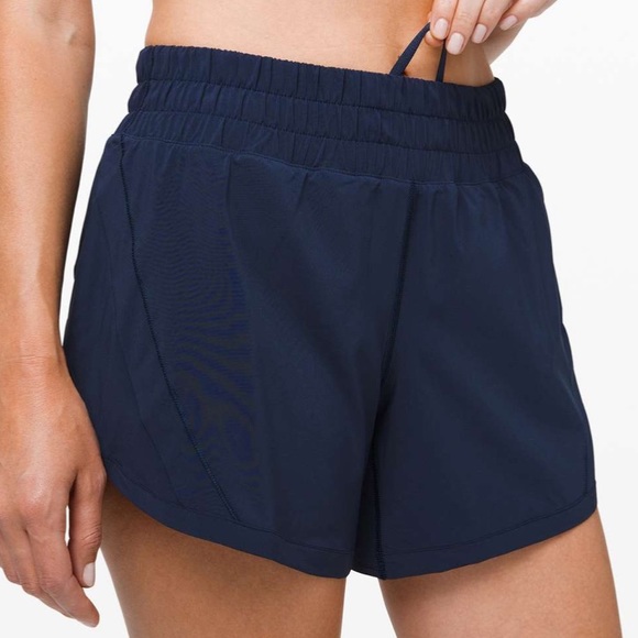NWT Lululemon Lined Mid Rise Track That Short *5" True Navy Size 4 - Picture 8 of 11